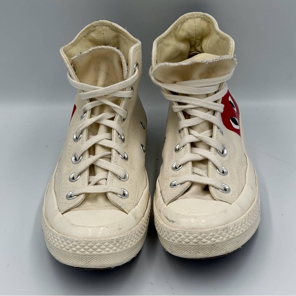 Converse x Comme des Garçons PLAY Chuck 70 Cream sneaker Women’s 7.5 Red Heart